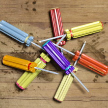 3D rendered screwdrivers